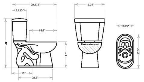 toilet dimensions